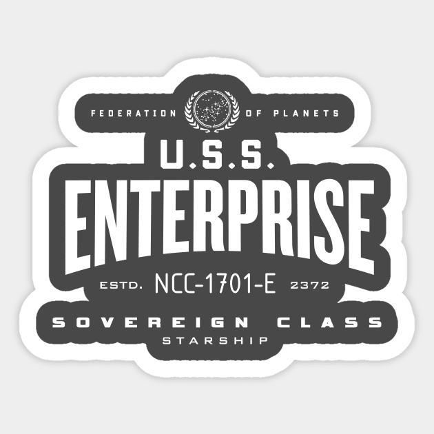 U.S.S. EnterpriseE Enterprise Sticker TeePublic
